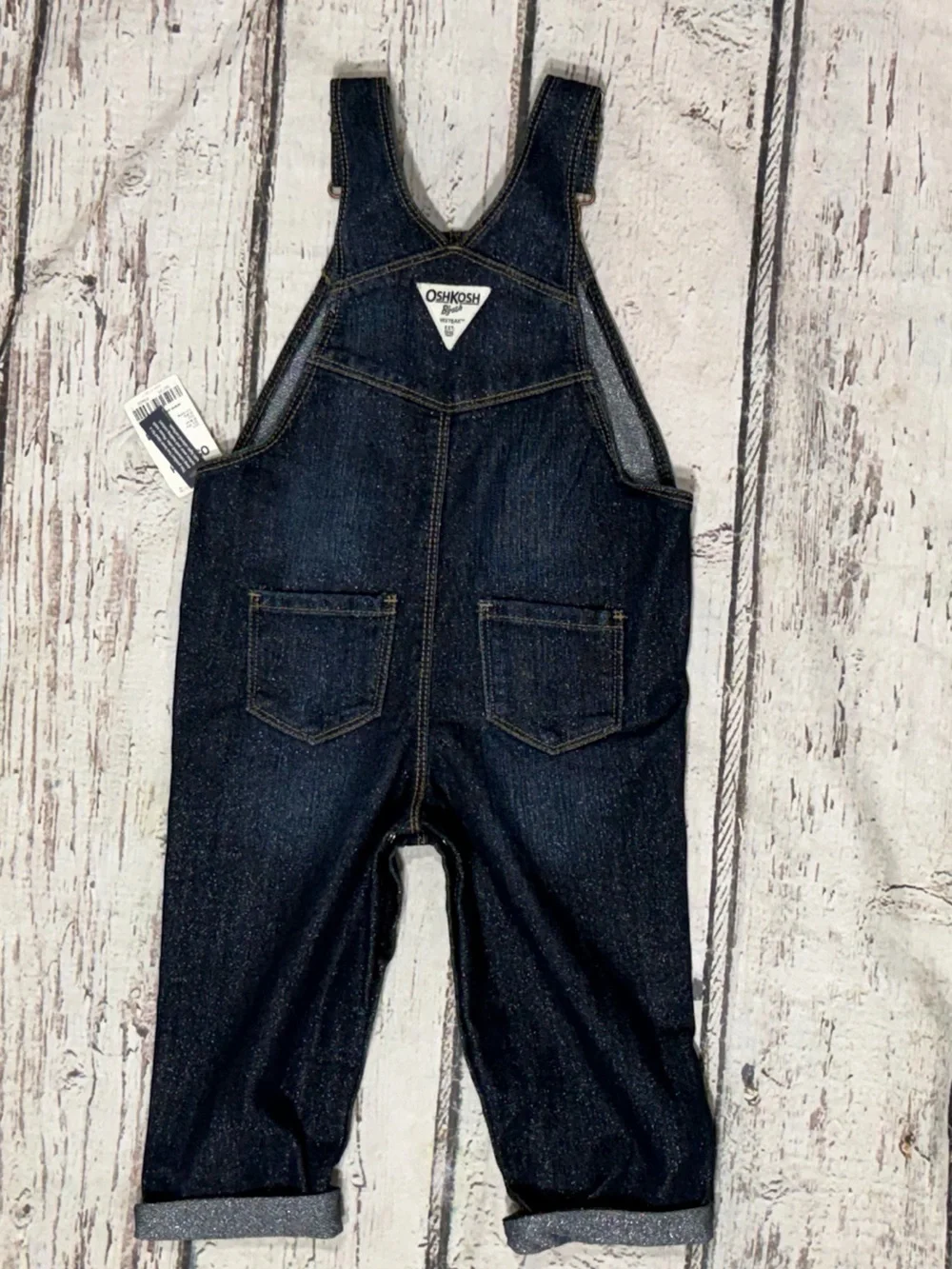 Oshkosh B'Gosh Blue Denim Overalls Size 24 Months New Kid Jeans